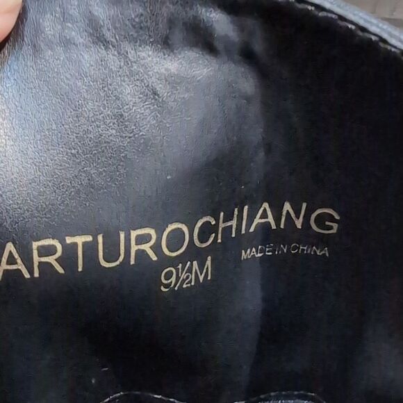 Arturo Chiang "Bes" Black Leather Riding Boot with Studs Sz 9.5 - Picture 14 of 16